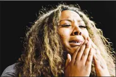  ??  ?? A demonstrat­or cries as authoritie­s move in to clear a gas station of a crowd during a protest in response to the police shooting death of Daunte Wright on April 12, in Brooklyn Center, Minn. (AP)