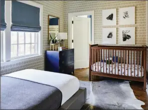  ?? (Laurey Glenn via The Washington Post) ?? This nursery nook was designed by Mel Bean of Mel Bean Interiors. By honoring the existing palette of your room, you can make the nursery a seamless extension of it.
