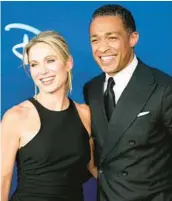  ?? CHARLES SYKES/INVISION 2022 ?? The romance between anchors Amy Robach and T. J. Holmes was revealed in November.