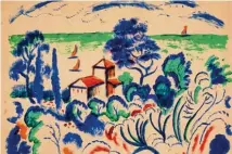  ?? Fotos: Kunstmuseu­m Bern ?? August Macke, „Landschaft mit Segelboote­n“, 1913.