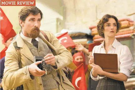  ?? Jose Haro / Open Road Films photos ?? Above: Christian Bale plays an American journalist in Istanbul involved with a teacher, played by Charlotte Le Bon, who’s attracted to a medical student played by Oscar Isaac, with Le Bon below.