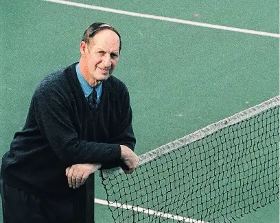  ?? PHOTO: ODT FILES ?? Court in session . . . Bill McAuley after stepping down from a long spell as Otago tennis chairman.