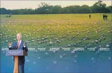  ?? Andrew Harnik Associated Press ?? JOE BIDEN’S climate plan, in particular the gradual phaseout of oil and gas, unleashed a coordinate­d GOP attack after Thursday’s debate. But many experts say the matter will have little consequenc­e for the election.