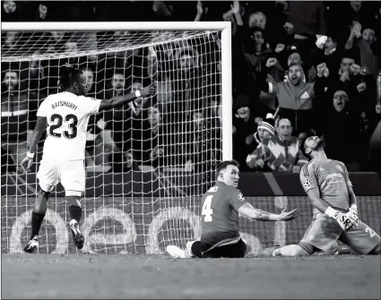  ?? Photo: VCG ?? Manchester United defender Phil Jones (No.4) reacts after scoring an own goal in their Champions League group match against Valencia on Wednesday in Valencia, Spain.