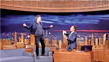  ??  ?? Mark Ruffalo (left) on ‘The Tonight Show with Jimmy Fallon’ where he made a slipup on the title of the upcoming film.