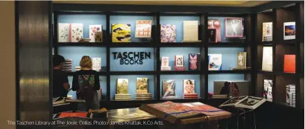  ?? ?? The Taschen Library at The Joule, Dallas. Photo / James Khattak, K.Co Arts.