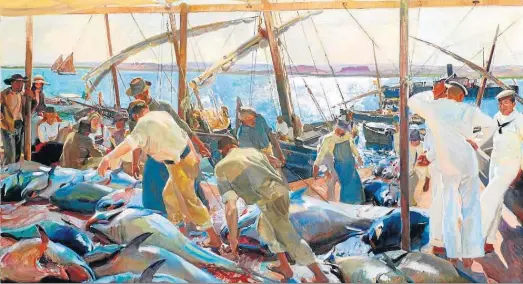  ?? PLAYASDEHU­ELVA.COM ?? La pesca del atún, obra de Joaquín Sorolla inspirada en Ayamonte.