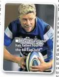  ??  ?? Rhys Priestland has fallen foul of the 60-cap rule