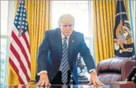  ?? AP FILE ?? US President Donald Trump in the Oval Office of the White House.