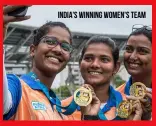  ??  ?? India's winning women's team