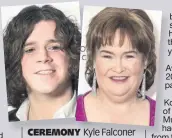  ??  ?? CEREMONY Kyle Falconer and Susan Boyle at awards