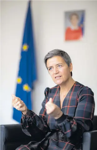  ?? [ Getty ] ?? Wettbewerb­skommissar­in Margrethe Vestager setzt auf das neue Mindestste­uerabkomme­n.