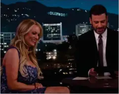  ?? FOTO: ALL OVER PRESS ?? Stormy Daniels bliver interviewe­t i ’Today’-show.
