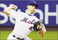  ?? Frank Franklin II / Associated Press ?? Mets pitcher Zack Wheeler allowed just one earned run in six innings and struck out nine Marlins without allowing a walk.