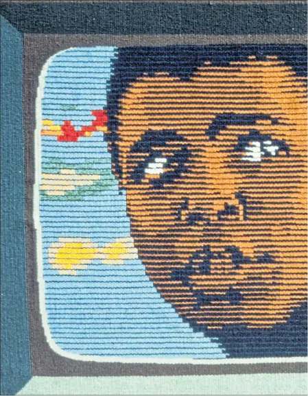  ??  ?? Iconic tapestry of Muhammad Ali by Archie Brennan, main, and his 1974 work Tapestry Parcel, right, which will be part of a major exhibition