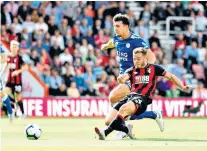  ??  ?? Pace to burn: Ryan Fraser scores his second goal after getting the better of Leicester’s Harry Maguire