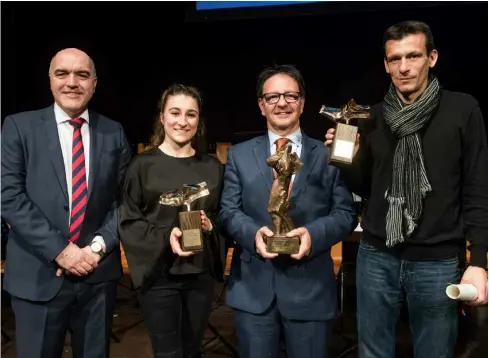  ?? TI-PRESS/G. PUTZU ?? Consegnati anche il premio al merito sportivo e ai migliori sportivi del 2017