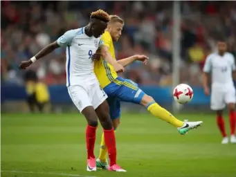  ??  ?? Tammy Abraham in action for England (Getty)