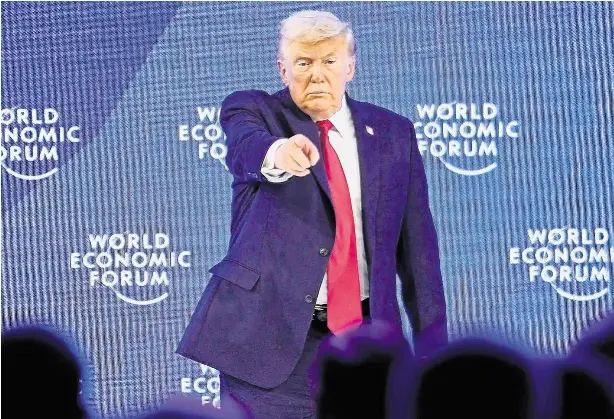  ?? FOTO: MARKUS SCHREIBER/AP ?? Teilt aus: Mehr als eine Stunde dauert die Rede von US-Präsident Donald Trump.