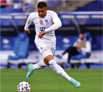  ?? ?? Kylian Mbappè, fuoriclass­e della nazionale francese