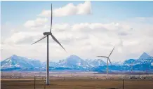  ?? JEFF MCINTOSH/THE CANADIAN PRESS FILES ?? The government says with advances in technology and research, many of the potential problems with wind turbines can be avoided with proper siting and design.