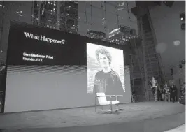  ?? WINNIE AU NYT ?? “Look, I screwed up. I was the CEO of FTX,” Sam Bankman-Fried said last week. “I had a responsibi­lity. We messed up big.”