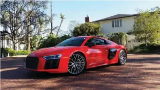  ?? Photo courtesy of Audi ?? The 2017 Audi R8 Plus, with a 5.2-liter V10 engine, is being touted as an everyday supercar.