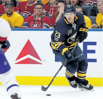  ?? KEVIN HOFFMAN/GETTY IMAGES ?? Buffalo’s Sam Reinhart had goals in back-to-back games heading into Friday’s contest and says he “is starting to turn the corner and play with a little more confidence.”