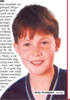  ?? Foto HBVL ?? Nicky Verstappen.