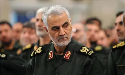  ?? Anadolu Agency/Getty Images ?? Iranian Quds Force commander Qassem Suleimani in 2016. A Nevada woman has been charged with stabbing a man in revenge for Suleimani’s killing Photograph: