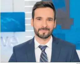  ?? RTVE ?? Lluís Guilera, editor y presentado­r de los ‘Telediario­s’ del fin de semana.