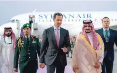  ?? — Reuters ?? Syria’s President Bashar al Assad arrives in Jeddah, to attend the Arab League Summit the following day, Saudi Arabia.