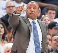  ?? CHRIS NICOLL / USA TODAY SPORTS ?? Doc Rivers will be able to “focus on the coaching side” after Lawrence Frank took over the Clippers’ basketball operations.