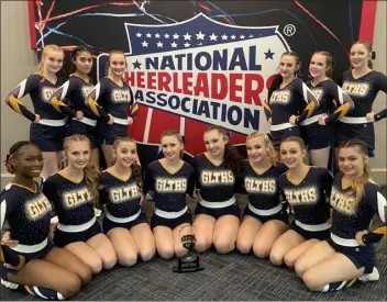  ?? COURTESY PHOTO ?? The Greater Lowell Tech High School cheerleade­rs recently returned from Dallas and the National Cheer Associatio­n High School Competitio­n. The team finished sixth. Representi­ng the team were senior captain Maddy Faria, junior captains Mya Pires and Maddie Bradley, and Megan Springer, Khadija Bangura, Abby Pires, Ava Emerson, Dalilah Carbonneau, Ayla James, Jordyn Polito, Jennie Estrada, Julia Degnan, Laniya Santana and Brielle Hood.