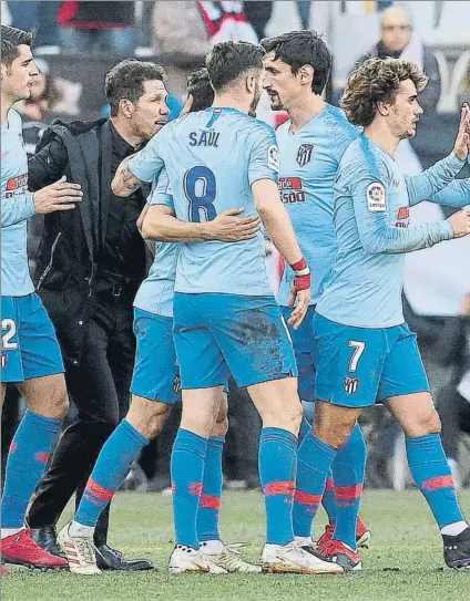  ?? FOTO: GETTY ?? El Atlético de Madrid logró un triunfo importantí­simo en su visita al estadio de Vallecas, con un gol no exento de polémica