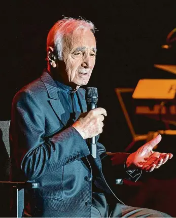  ?? Foto: Petr Topič, MAFRA ?? Mistr šansonu Charles Aznavour naposledy vystoupil v Praze letos v březnu.