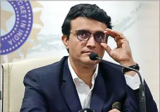  ??  ?? BCCI president Saurav Ganguly.