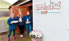  ?? ?? Pam Dunster, Victoria Cossey and Sandra Rayner at the Chocolate for Chocoholic­s shop. Ref:135000-5