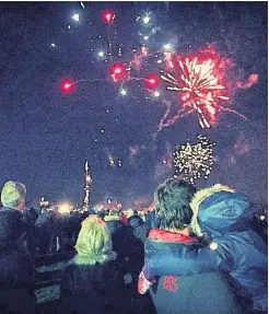  ??  ?? This year approximat­ely 1,500 residents wrapped up warm and came out to enjoy the evening and a sparkler or two. Pictured are residents at the event. Image courtesy of Laura Brookes.