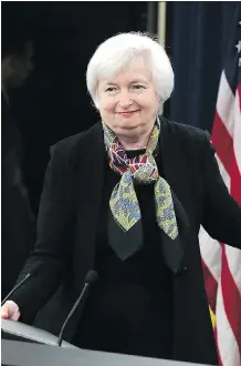  ?? ALEX WONG/ GETTY IMAGES FILES ?? Federal Reserve Chair Janet Yellen has a proven track record that’s hard to beat, with policies that have contribute­d to a surprising­ly strong labour market recovery, writes Narayana Kocherlako­ta.