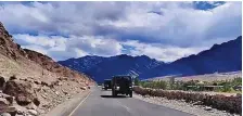  ?? ASSOCIATED PRESS ?? An Indian army convoy in Leh, India. China and India accused each other Tuesday of making provocativ­e military moves and firing shots along their disputed border.