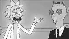  ??  ?? ‘Smartest man’ Rick Sanchez (Justin Roiland) returns to outwit aliens Sunday for Season 3 of ‘Rick and Morty’. — Adult Swim photos