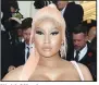  ?? (File Photo/AP/Invision/Evan Agostini) ?? Nicki Minaj attends The Metropolit­an Museum of Art’s Costume Institute benefit gala May 6, 2019, in New York. Stories circulatin­g online incorrectl­y assert covid-19 vaccines cause impotency and swollen testicles after a tweet by Minaj. But experts say there is no data to support the idea that the vaccines cause those side effects.