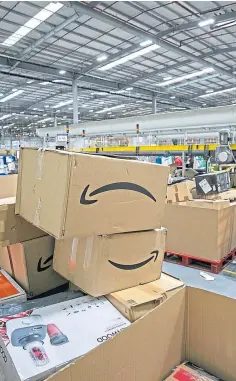  ?? ?? CONCERNS: There were almost 100 injuries reported in the last five years at Amazon’s Dunfermlin­e site.