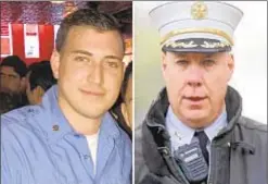  ?? OBTAINED BY DAILY NEWS ?? Robert Gala (left) son of Assistant Chief Michael Gala Jr. (right) has a history of trouble with the law.