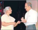  ??  ?? Convent of Jesus & Mary principal Sr. Janet felicitate guest speaker Sebastian Edassery.