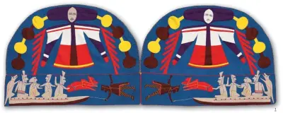  ??  ?? 1. Jessie Oonark (Inuit,
1906-1985), Untitled, ca. 1975, wool stroud, felt, and embroidery floss, 38½ x 103" Estimate: $48/64,000 (CDN$60/90,000) 1