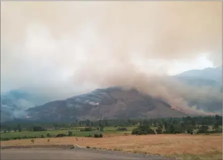  ?? BC Wildfire Service ?? Snowy Mountain fire as of Aug. 4.