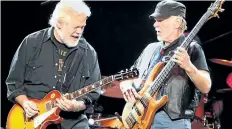  ?? PETER TURCHET PHOTO ?? Randy Bachman ( left) and Fred Turner, original members of Bachman Turner Overdrive, head to the Seneca Niagara Casino in May.