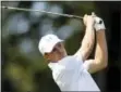  ?? ADAM HUNGER — THE ASSOCIATED PRESS ?? Jordan Spieth watches his shot during the final round of The Northern Trust tournament last month in Old Westbury, N.Y.